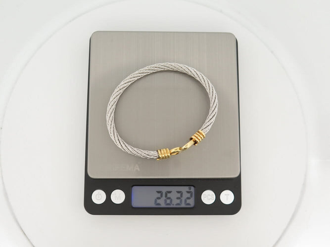 Bracelet FRED Force 10 Cœurs - Bracelet T20 en or jaune 18K et acier 58 Facettes 276921