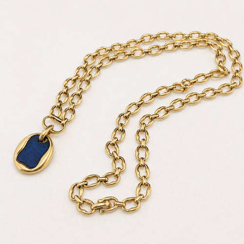 Collier Cartier - Collier pendentif en or jaune et lapis-lazuli 58 Facettes 38029