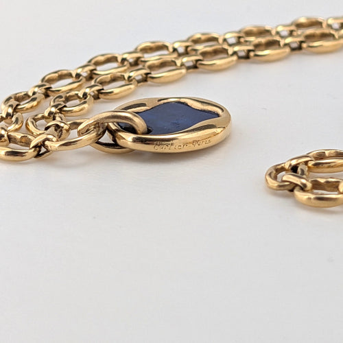 Collier Cartier - Collier pendentif en or jaune et lapis-lazuli 58 Facettes 38029