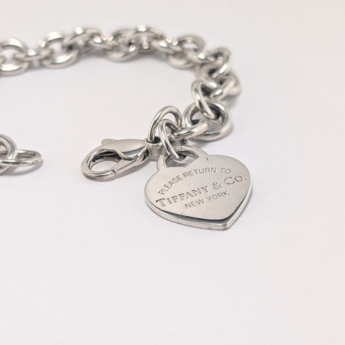 Bracelet Tiffany & Co. - Bracelet cœur en argent 925 58 Facettes 37989