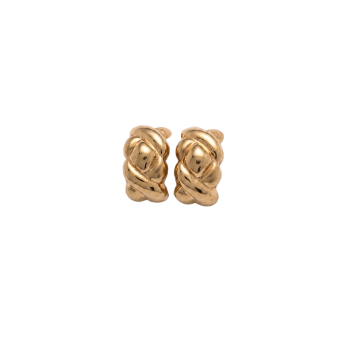 Boucles d’oreilles entrelacées en or jaune
