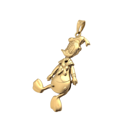 Pendentif Disneyland - Pendentif articulé Donald Duck en or jaune 58 Facettes 37997