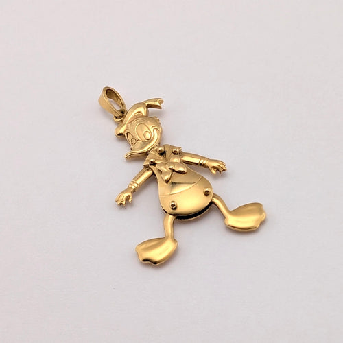 Pendentif Disneyland - Pendentif articulé Donald Duck en or jaune 58 Facettes 37997
