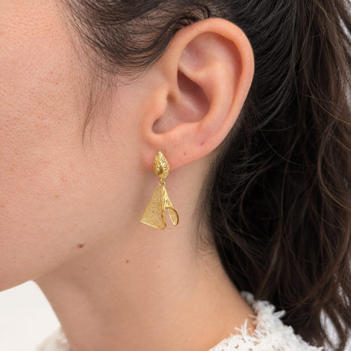 Boucles d'oreilles Boucles d'oreilles filigranées en or jaune 58 Facettes 37991
