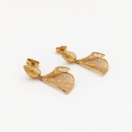 Boucles d'oreilles Boucles d'oreilles filigranées en or jaune 58 Facettes 37991