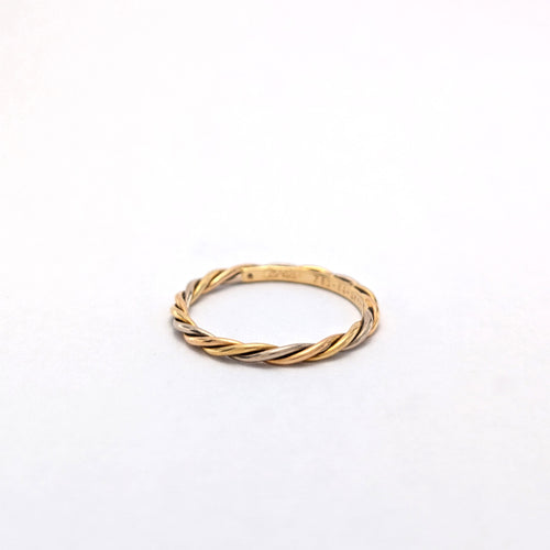 Bague 54 Cartier - Bague torsadée en trois ors 58 Facettes 37902