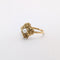 Bague 52 Bague florale en or jaune 18 carats et perle 58 Facettes 38009