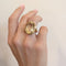 Bague 52 Bague cocktail en or jaune 18 carats et citrine 58 Facettes 38061
