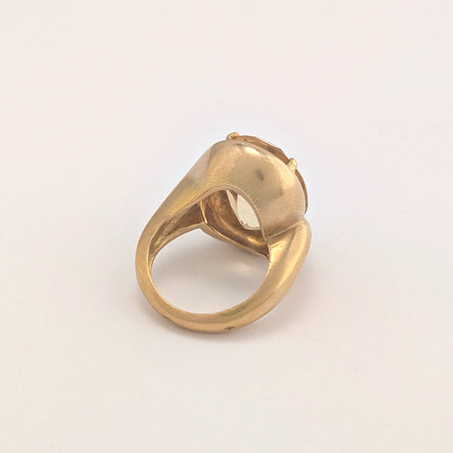 Bague 52 Bague cocktail en or jaune 18 carats et citrine 58 Facettes 38061