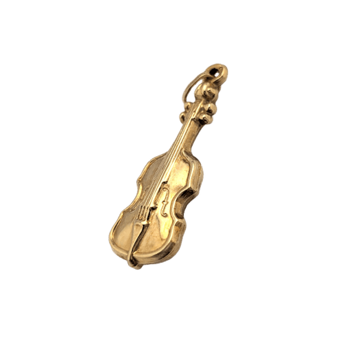 Pendentif Pendentif violon en or jaune 18 carats 58 Facettes 38021