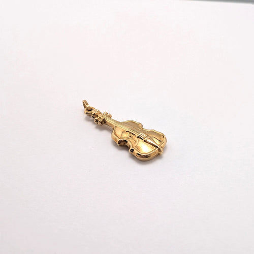 Pendentif Pendentif violon en or jaune 18 carats 58 Facettes 38021