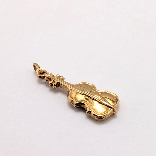 Pendentif Pendentif violon en or jaune 18 carats 58 Facettes 38021