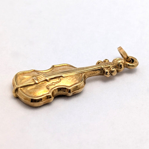 Pendentif Pendentif violon en or jaune 18 carats 58 Facettes 38021