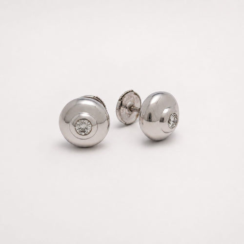 Boucles d'oreilles Boucles d’oreilles en or blanc et diamants 58 Facettes 38011