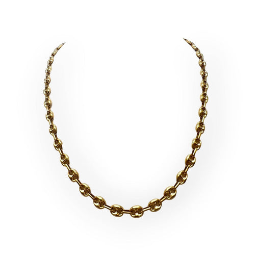 Collier Collier maille grain de café en or jaune 18K 58 Facettes 330100283