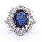 Bague 53 Bague en or blanc avec saphir et diamants 58 Facettes AN10 (00519)