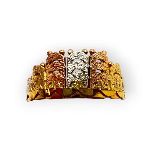 Bague 59 Bague couronne en trois ors 750 58 Facettes 330099644