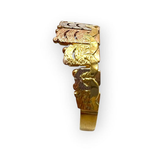 Bague 59 Bague couronne en trois ors 750 58 Facettes 330099644