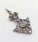 Pendentif Art déco - Pendentif palmette en or blanc et diamants 58 Facettes A07799
