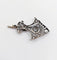 Pendentif Art déco - Pendentif palmette en or blanc et diamants 58 Facettes A07799