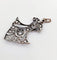Pendentif Art déco - Pendentif palmette en or blanc et diamants 58 Facettes A07799