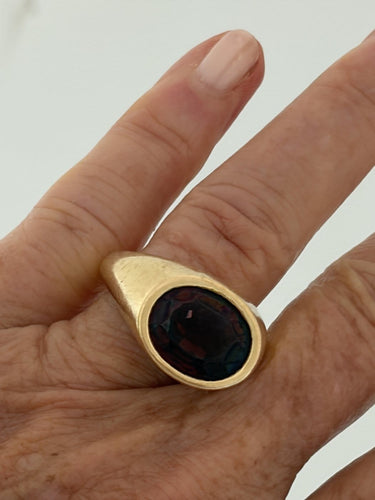 Bague 56 Bague jonc en or jaune et spinelle 6,84 ct 58 Facettes LOT 8127