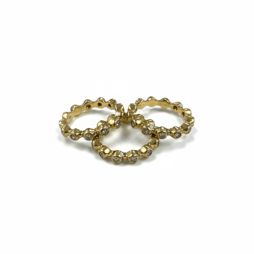 Bague 53 CHANEL - Bague trois anneaux en or jaune et diamants 58 Facettes BAGUE-CHANEL