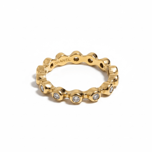 Bague 53 CHANEL - Bague trois anneaux en or jaune et diamants 58 Facettes BAGUE-CHANEL