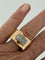 Bague 53 Bague Tank en or jaune, platine et diamants 58 Facettes LOT 8123