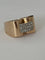Bague 53 Bague Tank en or jaune, platine et diamants 58 Facettes LOT 8123