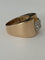 Bague 53 Bague Tank en or jaune, platine et diamants 58 Facettes LOT 8123