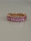 Bague 53 Alliance américaine en or rose et saphirs roses 58 Facettes LOT 8107