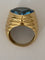 Bague 59 Bague cœur en or jaune et topaze bleue 58 Facettes LOT 8080