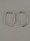 Boucles d'oreilles Boucles d'oreilles créoles ovales en or gris et diamants 58 Facettes LOT 8074