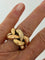 Bague 53 Bague tressée en or jaune, gris et rose 58 Facettes LOT 8041