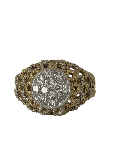 Bague 55 Bague torsadée en or jaune 18k et diamants 58 Facettes LOT 8032