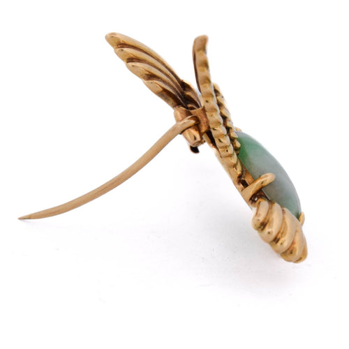 Broche Broche Oiseau en or jaune, jade et rubis 58 Facettes SP84 116-72 (00319)