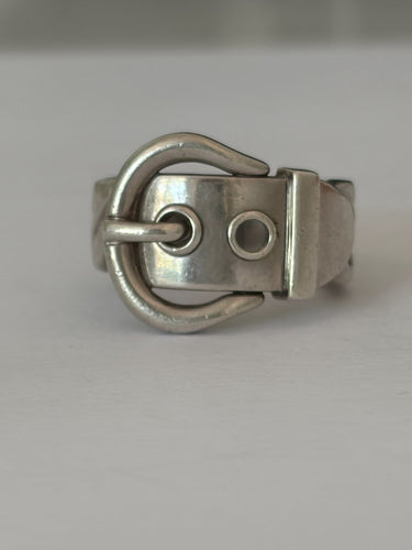 Bague 50 Hermès Ceinture - Bague en argent 58 Facettes LOT 8022