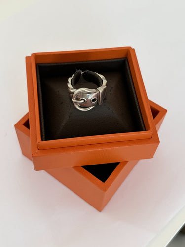 Bague 50 Hermès Ceinture - Bague en argent 58 Facettes LOT 8022