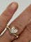 Bague 50 Duchesse - Bague en or jaune et gris 14 ct avec diamant cœur 58 Facettes LOT 8019