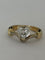 Bague 50 Duchesse - Bague en or jaune et gris 14 ct avec diamant cœur 58 Facettes LOT 8019