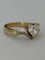 Bague 50 Duchesse - Bague en or jaune et gris 14 ct avec diamant cœur 58 Facettes LOT 8019