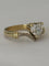 Bague 50 Duchesse - Bague en or jaune et gris 14 ct avec diamant cœur 58 Facettes LOT 8019