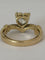 Bague 50 Duchesse - Bague en or jaune et gris 14 ct avec diamant cœur 58 Facettes LOT 8019