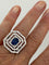Bague 52 Bague en or gris avec saphir et diamants 58 Facettes LOT 8015