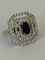 Bague 52 Bague en or gris avec saphir et diamants 58 Facettes LOT 8015