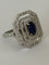 Bague 52 Bague en or gris avec saphir et diamants 58 Facettes LOT 8015