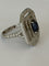 Bague 52 Bague en or gris avec saphir et diamants 58 Facettes LOT 8015