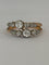 Bague 61 Bague deux anneaux en or jaune et or gris 18k diamants 58 Facettes LOT 8010