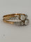 Bague 61 Bague deux anneaux en or jaune et or gris 18k diamants 58 Facettes LOT 8010